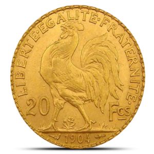 Gold French 20 Franc Rooster